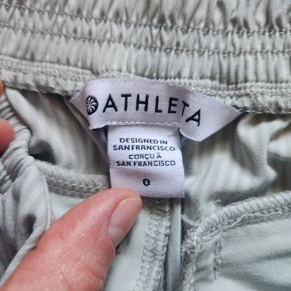 Athleta Striped Light Gray Joggers - Picture 4 of 10